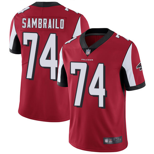 Atlanta Falcons Limited Red Men Ty Sambrailo Home Jersey NFL Football #74 Vapor Untouchable->youth nfl jersey->Youth Jersey